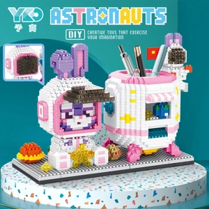 Astronaut blok pena holder (topeng wajah dapat dibuka) 1976 PCS