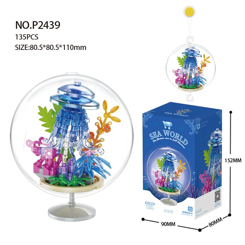 Jellybugs<br/>Dengan liontin bola telus + asas (135PCS)