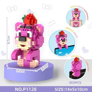 Liontin beruang strawberry (365pcs)