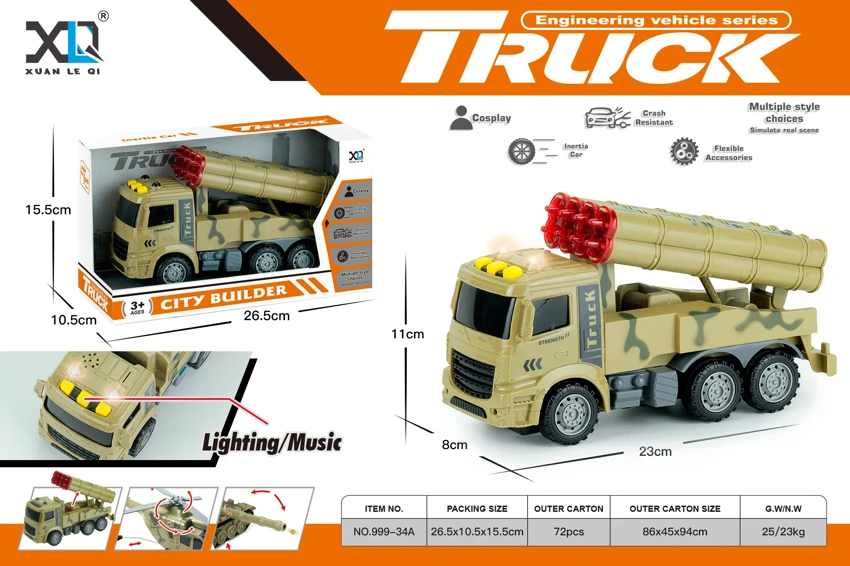 European Cab: Military Anti-aircraft Gun Truck (Sound & Light)