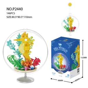 Kuda laut
Dengan liontin bola telus + asas (146PCS)