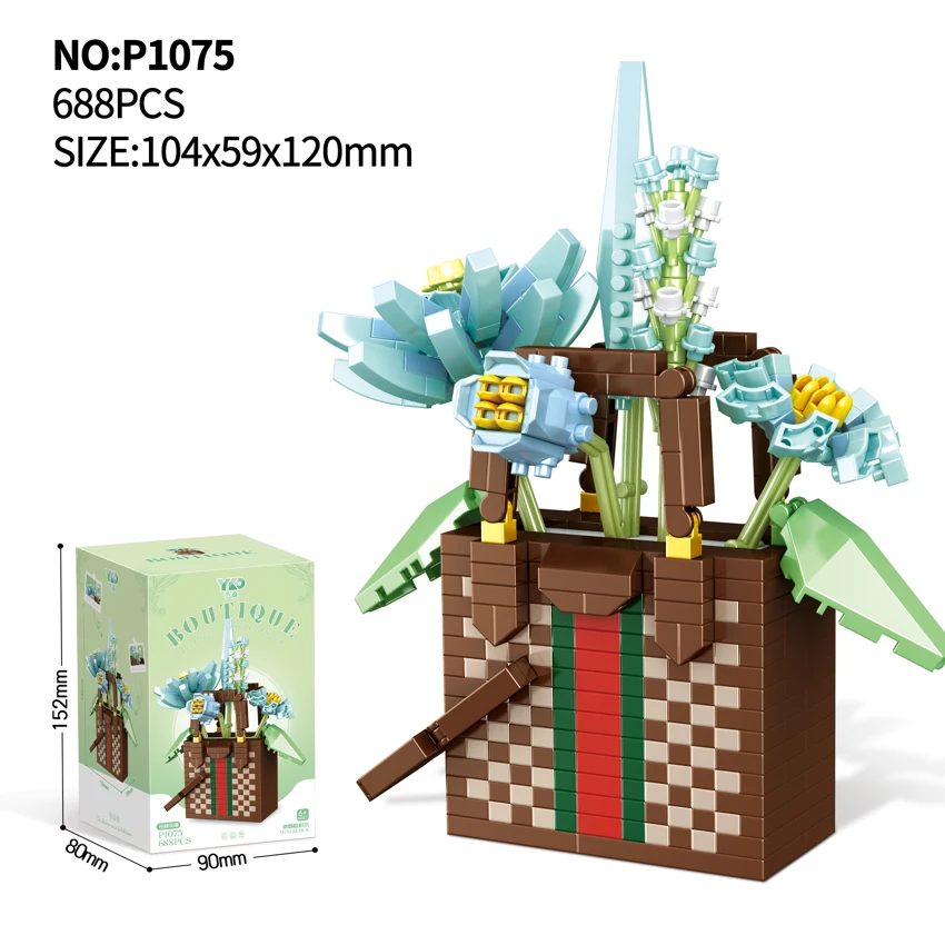 G- beg bakul bunga bunga warna (688PCS)