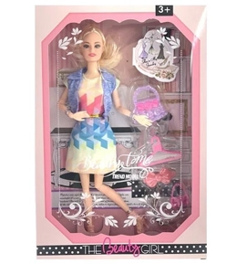 11.5 11 inci sendi Barbie dengan beg tangan, gantungan pakaian, busur aksesori
