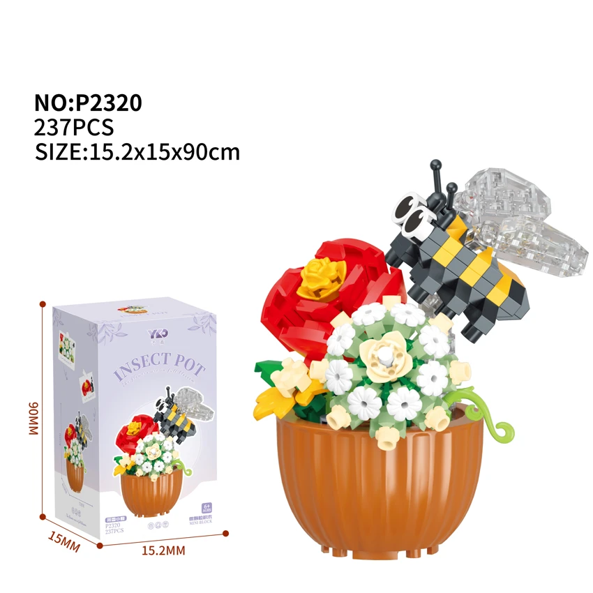 Potted Plant - Fragrance Collecting Bee (237PCS)