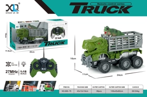 Cross-country Wheel: Green Dinosaur Fence Car + Dragon Boy (Kenderaan Pagar Dinosaur Hijau + Dragon Boy)