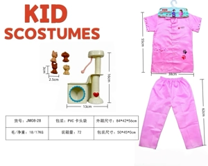 ข้ามพรมแดนเด็กข้ามบ้าน DIY เสื้อผ้าคอสเพลย์สัตว์เลี้ยงแพทย์เสื้อ + กางเกง + ชุด 5 ชิ้น (หนา) ผง