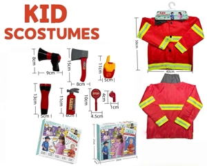 Kanak-kanak merentasi sempadan di rumah
DIY DIY
Pakaian Permainan Peran Pemadam Kebakaran 7 Set (Tebal)