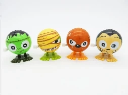 4 Styles Wind-up Jumping Halloween Cartoon Face Balls, ABS Material (MOQ: 5,000 pcs per style)