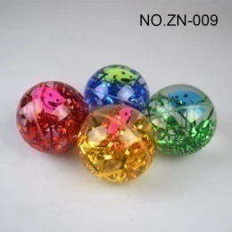 6.5cm Flashing Bouncy Ball with Tropical Fish, Seaweed & Color Stripes
