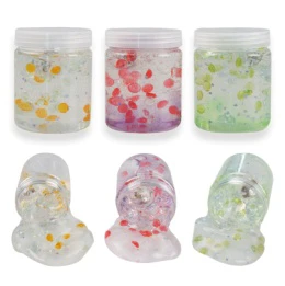 Crystal Mud, Slime Putty Crystal Ball Red & Blue Flash Light High Transparent Mud