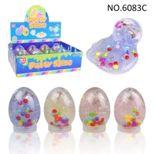 lumpur kristal telur slime dengan lampu kilat bola putty