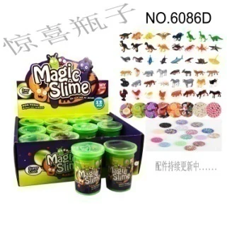 Lumpur Kristal Slime Botol Haiwan Kejutan Slime