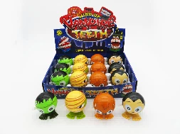 12 pcs/box, 4 Styles Wind-up Jumping Halloween Cartoon Face Balls