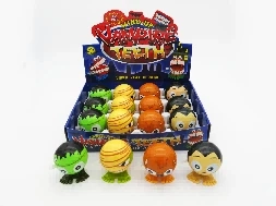 12 pcs/box, 4 Styles Wind-up Jumping Halloween Cartoon Face Balls