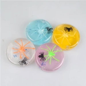 Lumpur kristal Slime Halloween Spider Putty
