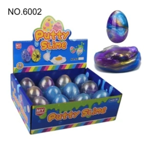 Lumpur kristal Slime meniru telur berwarna-warni