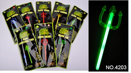 Satu set garpu iblis fluorescent