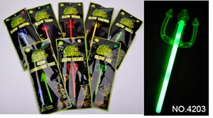 Satu set garpu iblis fluorescent