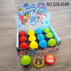 Surprise Egg with Eggshell Animal Finger Puppet