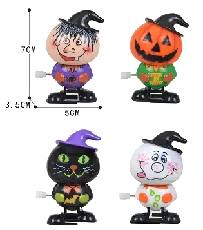 Mainan rantai atas, penyihir labu, kucing hitam, hantu putih, empat jenis.