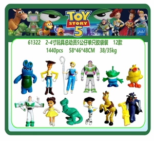 2-4 Inch Toy Story 5 single figure polybag packing, 12 styles