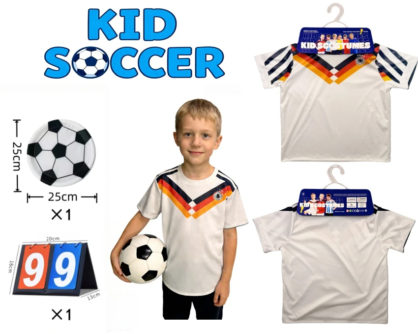 2026 World Cup Kids Role Play Jersey + Frisbee Set with Thickened Scoreboard, Germany
