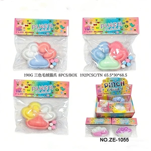 190G Tri-Color Fleece Cat Claw Balls 190G Tri-Color Fleece Cat Claw Balls