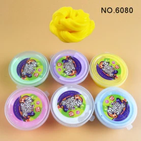 Puff lumpur slime macaron botol kecil putty