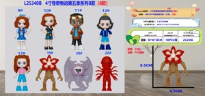 4 Inch single figure OPP bag packing 8 styles Type B per big bag