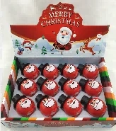 12 pcs / kotak; rantaian 2 ekspresi putar Santa Claus (bahan ABS)
