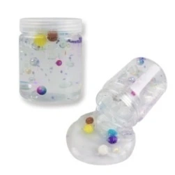 Lumpur kristal slime lampu kilat bola warna