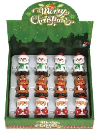 12 pcs/box, 3 Assorted Christmas Wind-up Toys