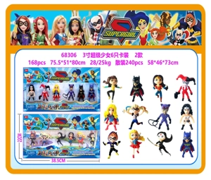 3 Inch Super Girl 6 kartu 2 jenis