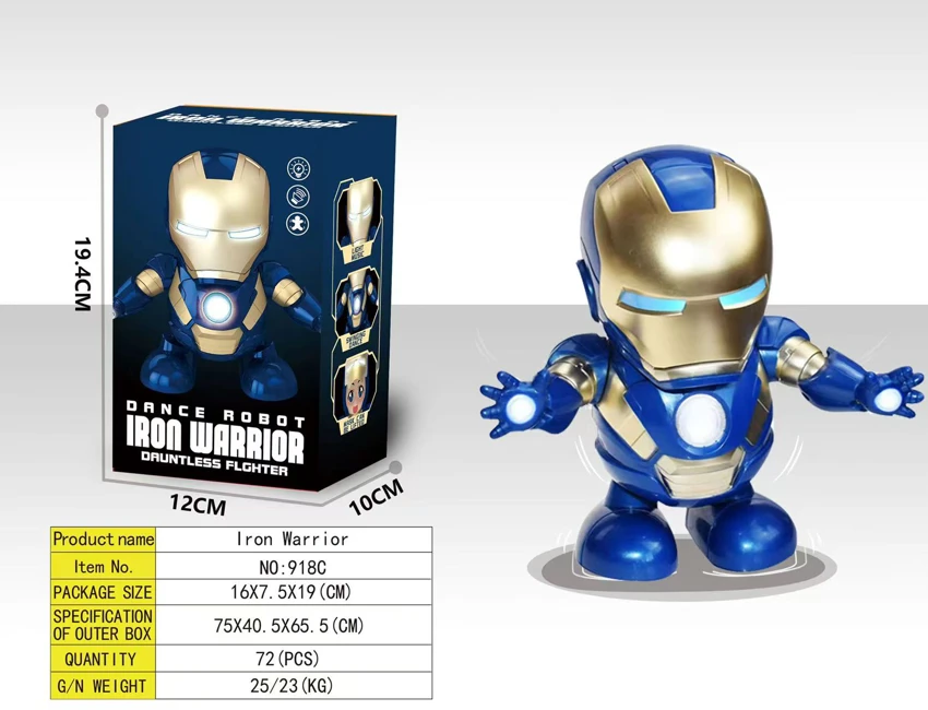 Electric Dancing Iron Man with Light & Music
