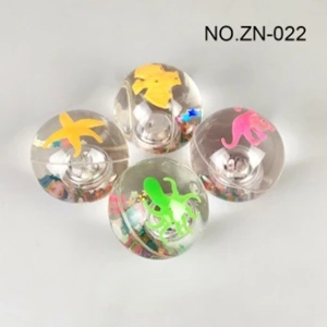 6.5cm Flashing Bouncy Ball with Sequin Animal Patterns
