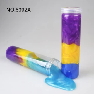Lumpur Kristal Slime High Cylindrical Bottle Lumpur Tricolor