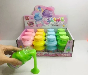Slime, lumpur, gumpalan getah, air palsu, Botol, Macaron