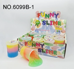 Lumpur pasir slime slime tricolor fluorescent lumpur hidung