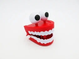 Wind-up Jumping White Teeth, Transparent Modified Material