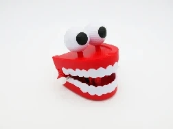 Wind-up Jumping White Teeth, Transparent Modified Material