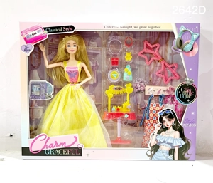 Mode baru 11 inci Barbie tubuh padat 9 sendi aksesoris tali pakaian multi-warna