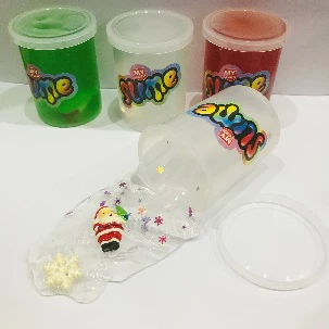 lumpur kristal slime Krismas salji kepingan putty