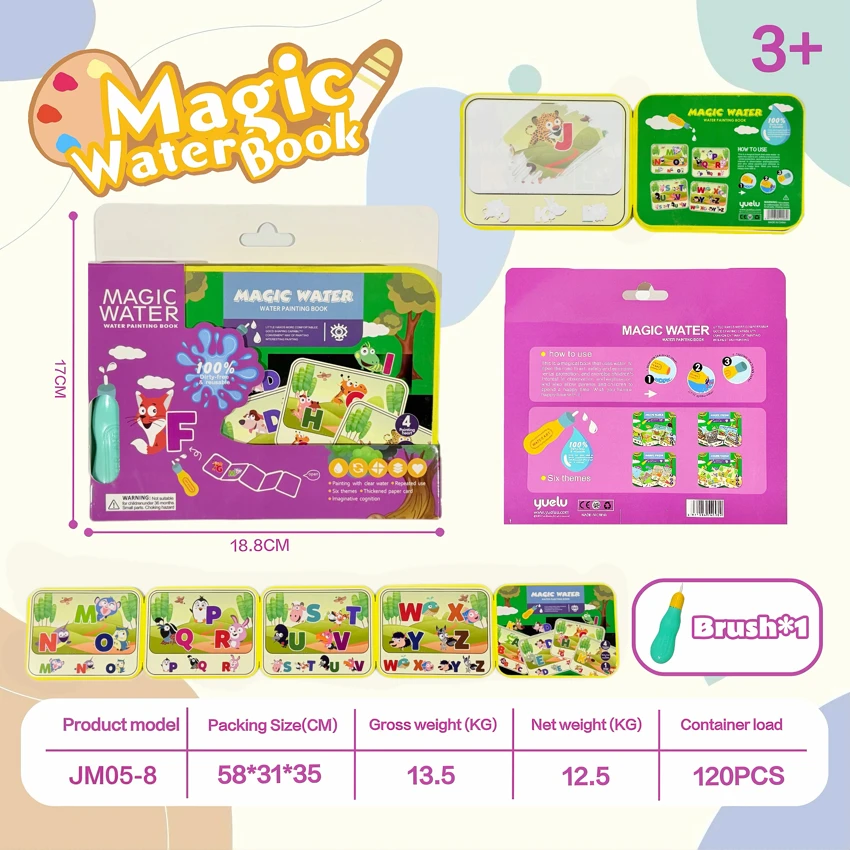 Huruf Inggeris EVA lukisan air buku lukisan air buku senyap (tebal)