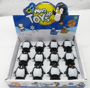 12 pcs/box, 2 Styles Wind-up Walking Black Penguin with Different Faces