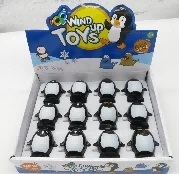 12 pcs/box, 2 Styles Wind-up Walking Black Penguin with Different Faces