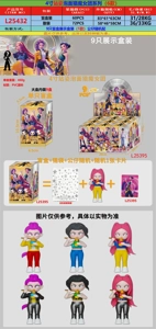 ขนาด 4 นิ้ว ยืนก๋วยเตี๋ยวโฟม ซีรี่ส์ 6 ชิ้น 9 กล่องตาบอดแสดงกล่อง