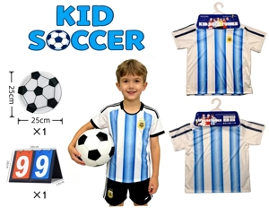 2026 World Cup Kids Role Play Jersey + Frisbee Set with Thickened Scoreboard, Argentina
