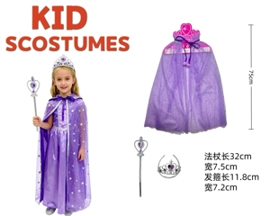 Rumah-rumah kanak-kanak puteri jubah jubah peranan + 2 set (tebal) ungu