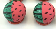 Printed Watermelon Ball with Red Flesh & Trim