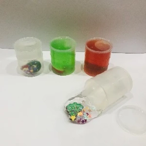 Lumpur kristal slime Krismas salji putty botol minyak kecil